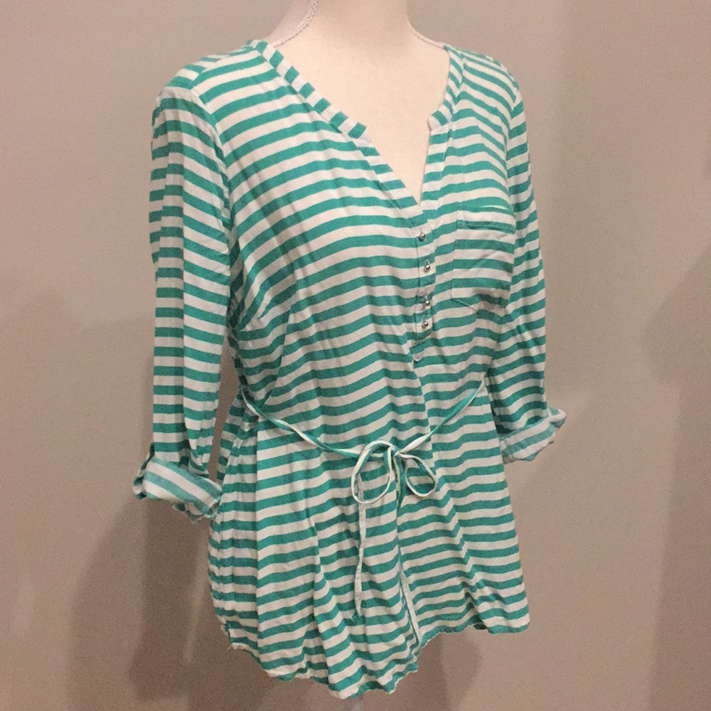 Motherhood Maternity striped 3/4 sleeve top